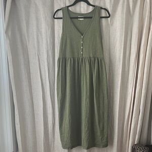 Pact sleeveless tank dress with pockets 100% organic cotton